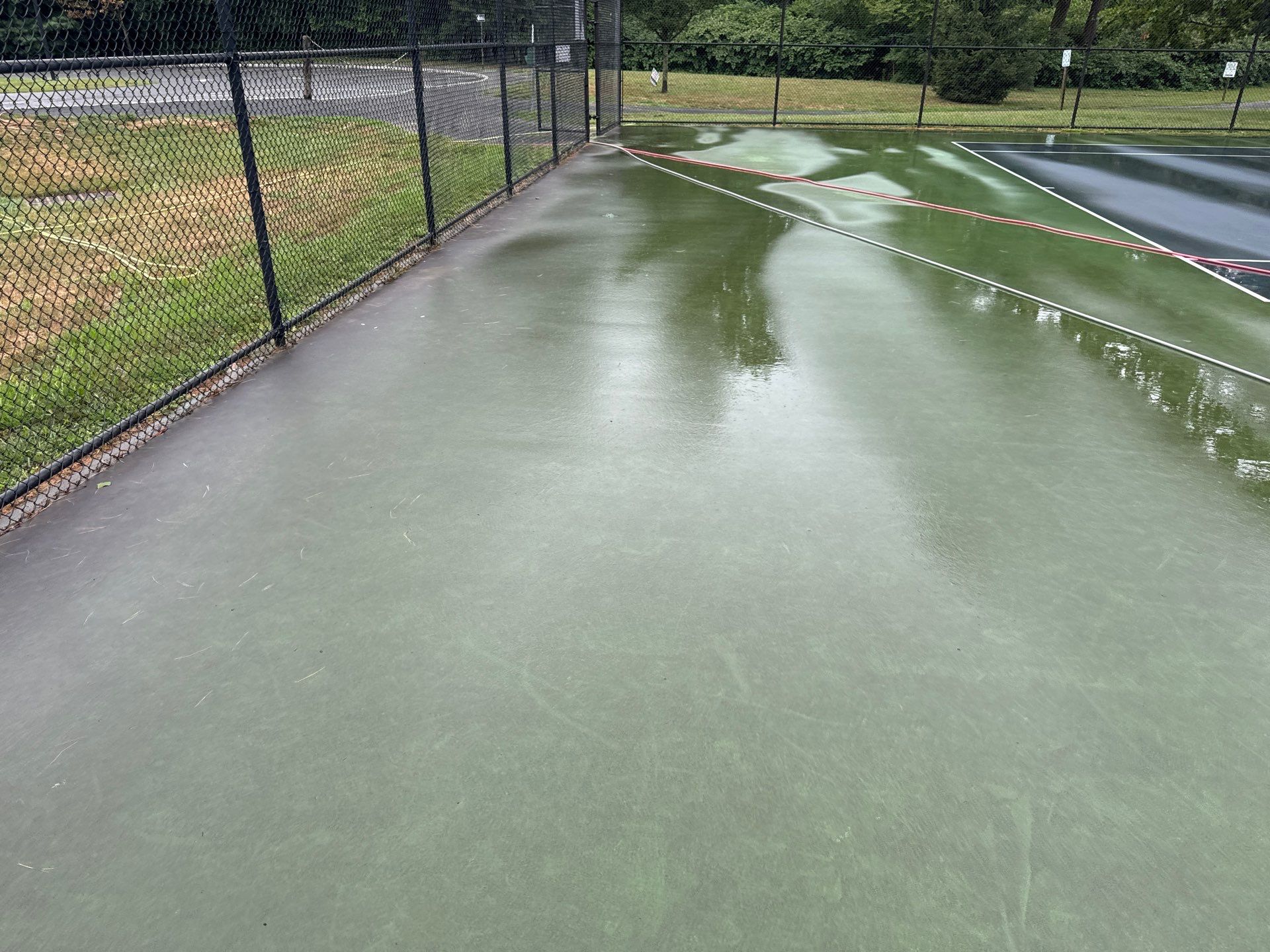 Soft Wash Tennis Court Cleaning by Clearview Washing
