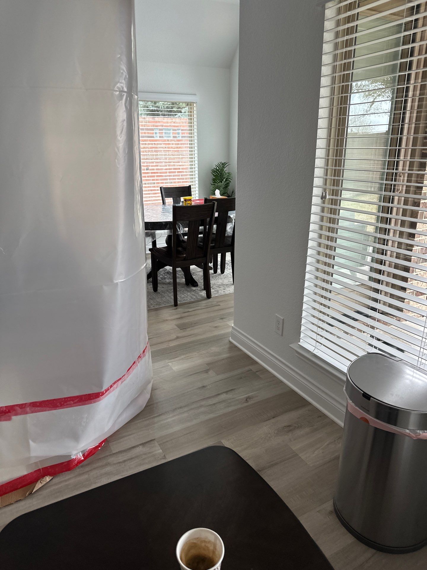 Kitchen Remodel using Water mitigation equipment by L&T General Contractors and Restoration INC