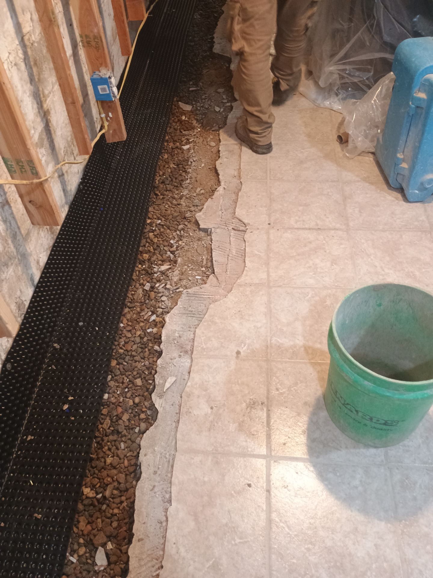 Drain Tile in Minneapolis for Kristen & Taylor by Waterproofing Northeast