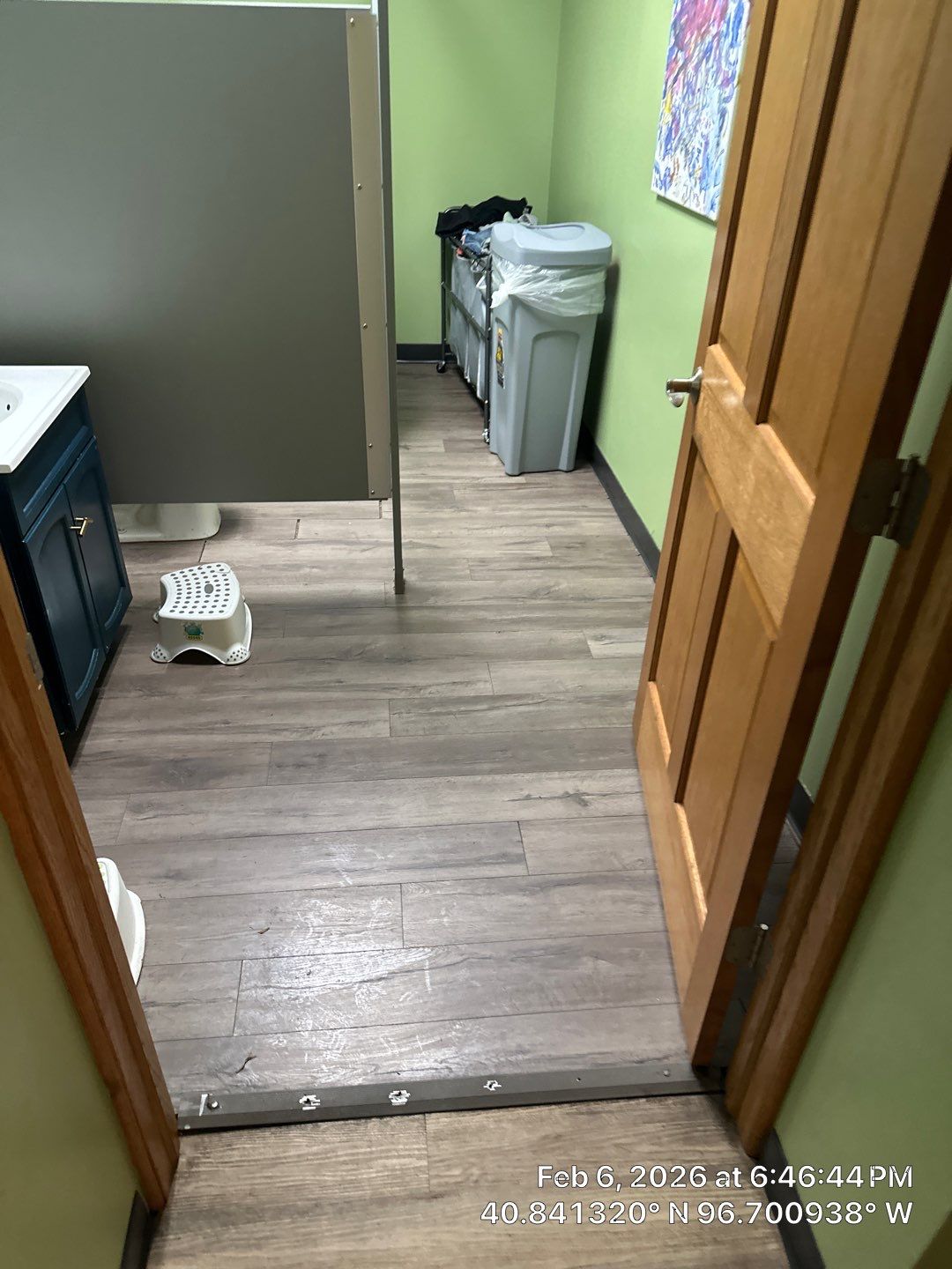 Daycare Kitchen & Bathroom Floor Transformation by Goat Coatings