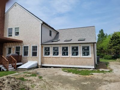 Gutter Installation using 6" Half Round Aluminum Gutter