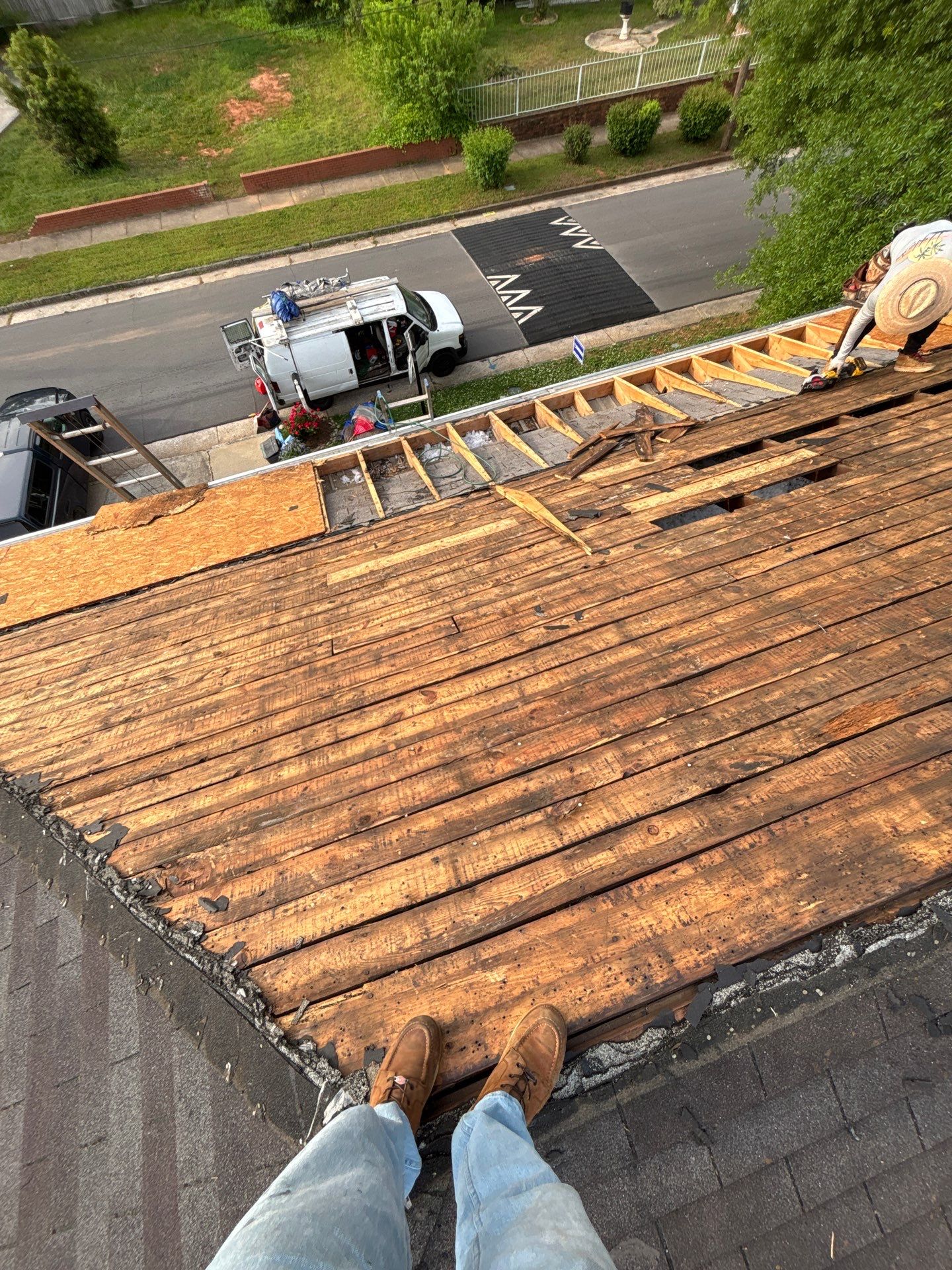 Residential Architectural Shingle Roof Installation and Decking Repair in Greenville by Roofers LLC