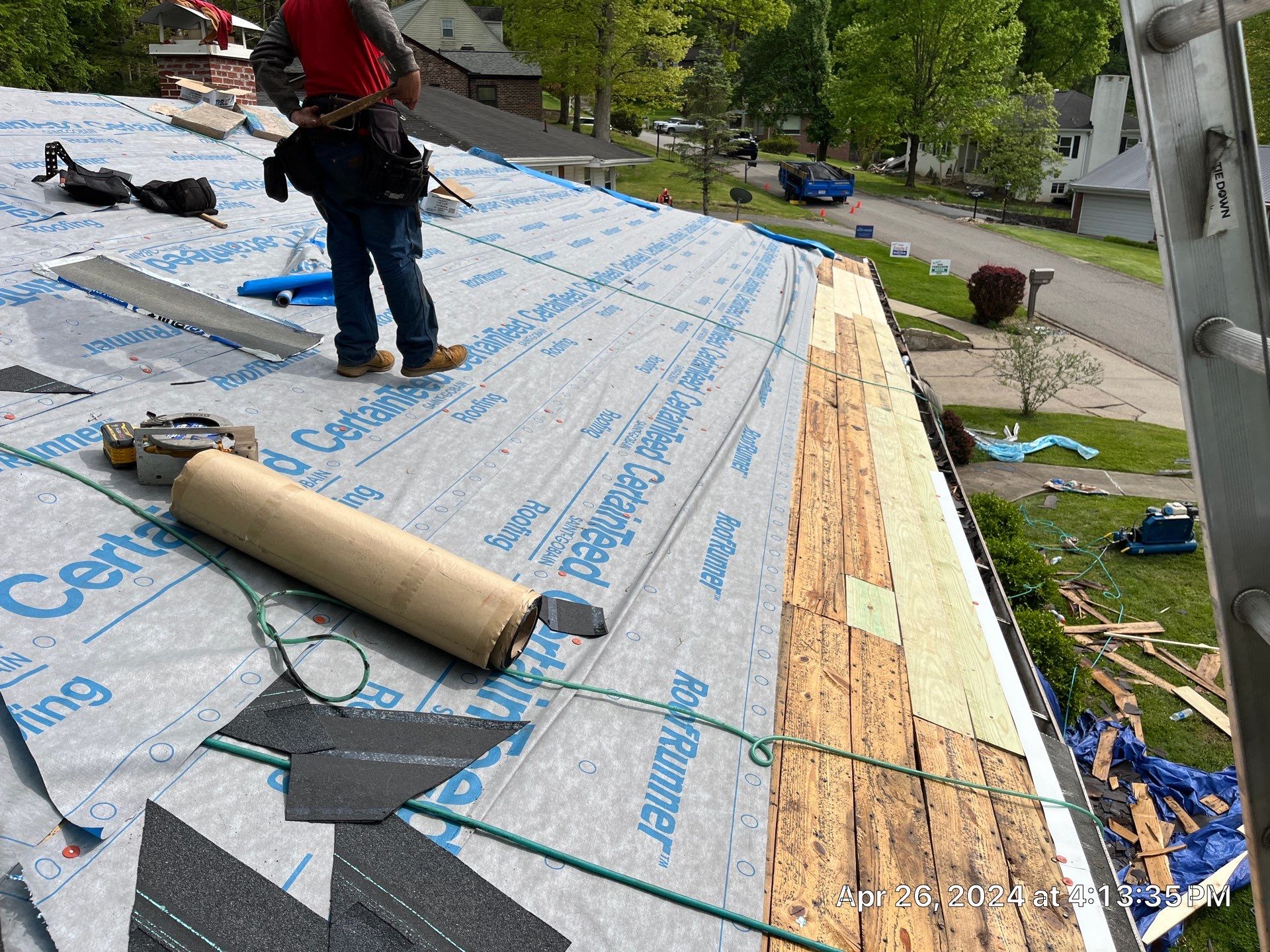 Residential Roofing Installation using Certainteed Landmark Pro Shingles by Fahey Roofing + Contracting