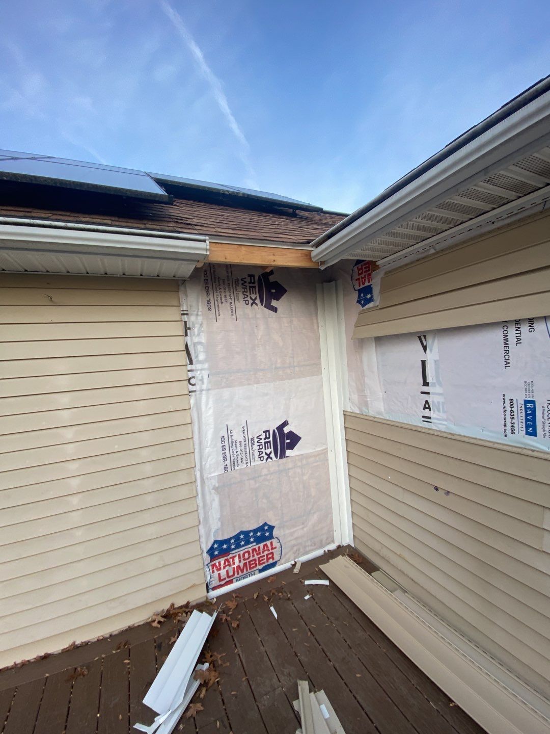 Siding Repair using Certainteed Mainsteet D4 and EPDM roof under deck by A Plus Exterior