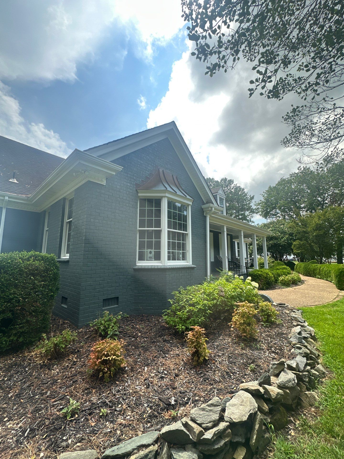 Roof Replacement and White Gutter Installation in Gloucester by Cade Construction