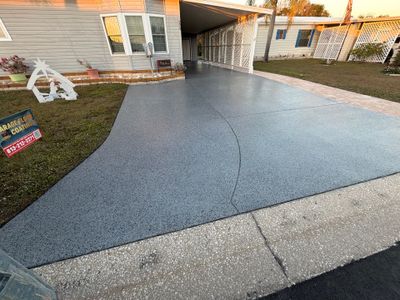Driveway Transformation: Nightfall Flake System with Full UV & Moisture Protection