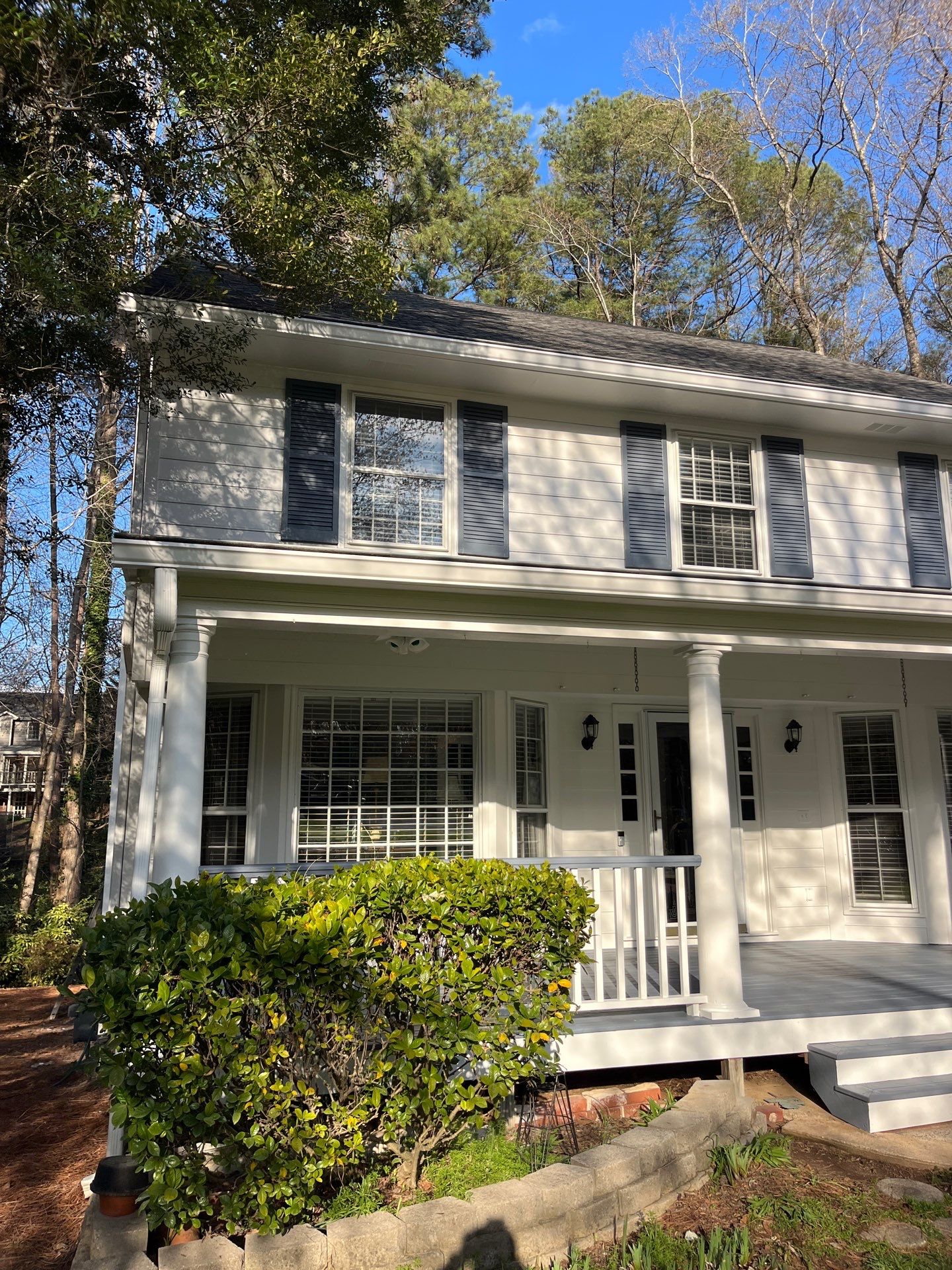 Marietta James Hardie Siding Installation, Rotted Wood Replacement, Exterior Painting, and Deck Stain using Sherwin Williams SuperDeck SOLID Stain by Nelson Exteriors