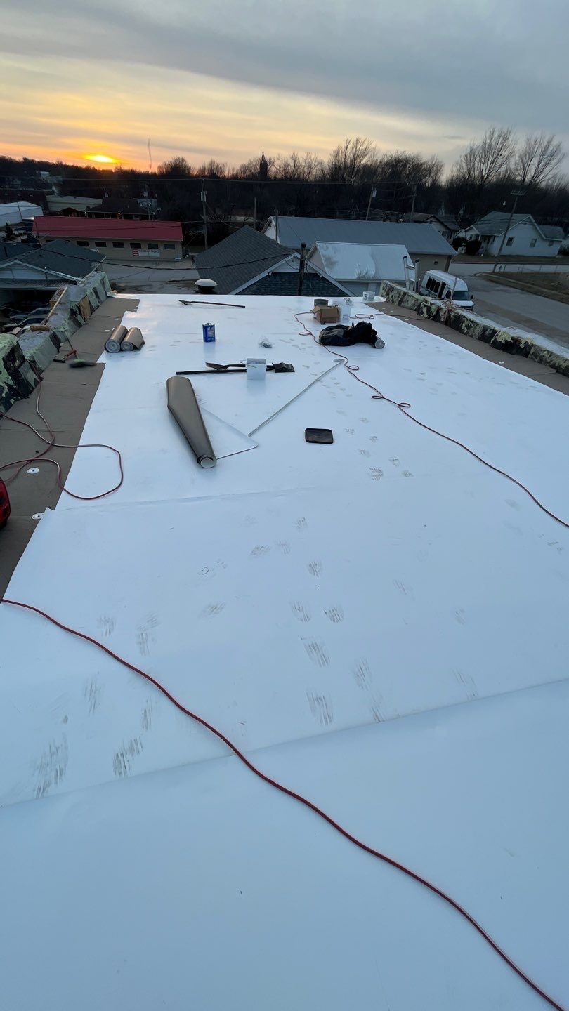 Commercial Flat Roofing Install - by Titan Commercial & Residential Roofing