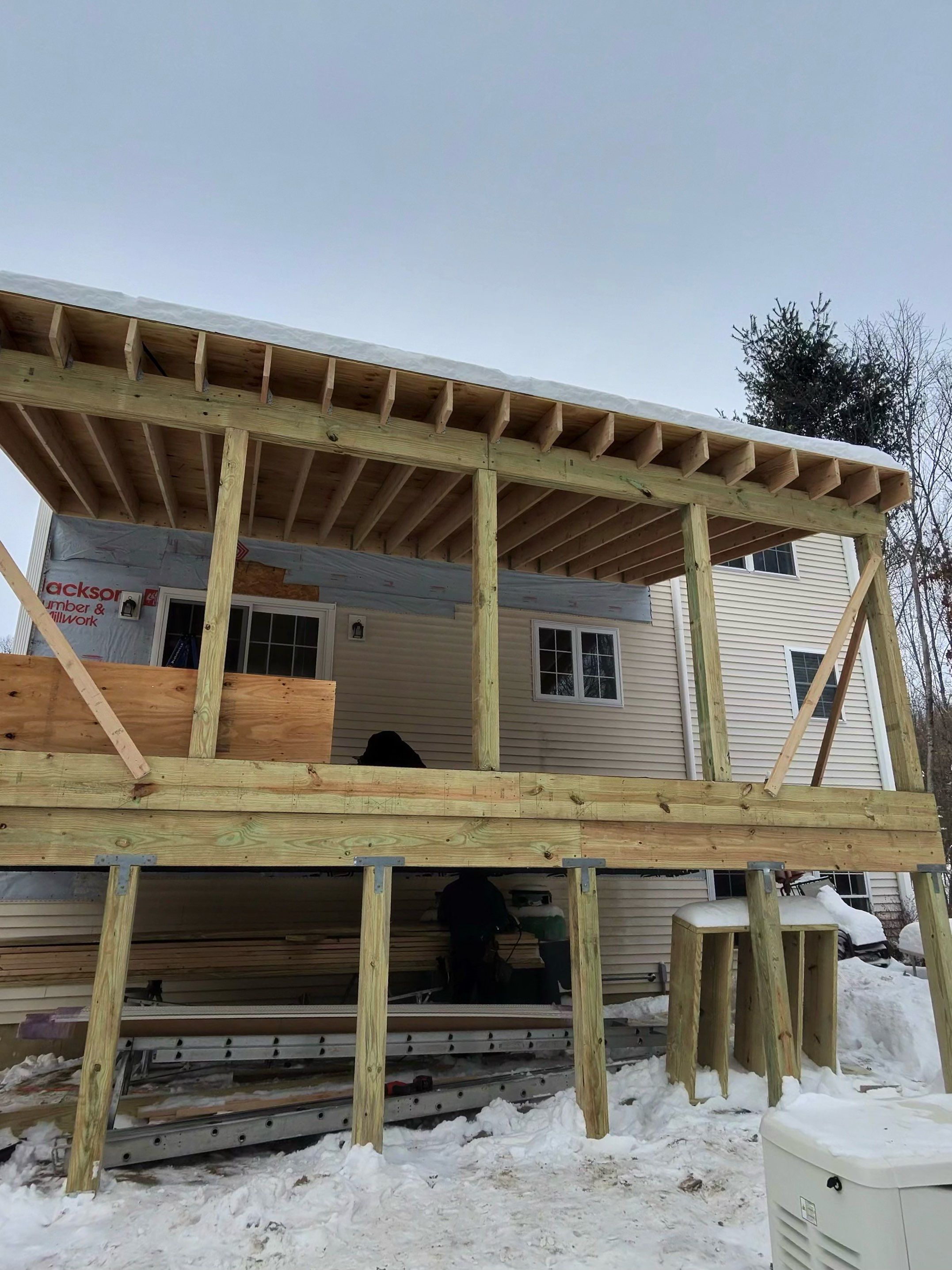 Nottingham Deck Demo - Three Season Build by Tall pine roofing
