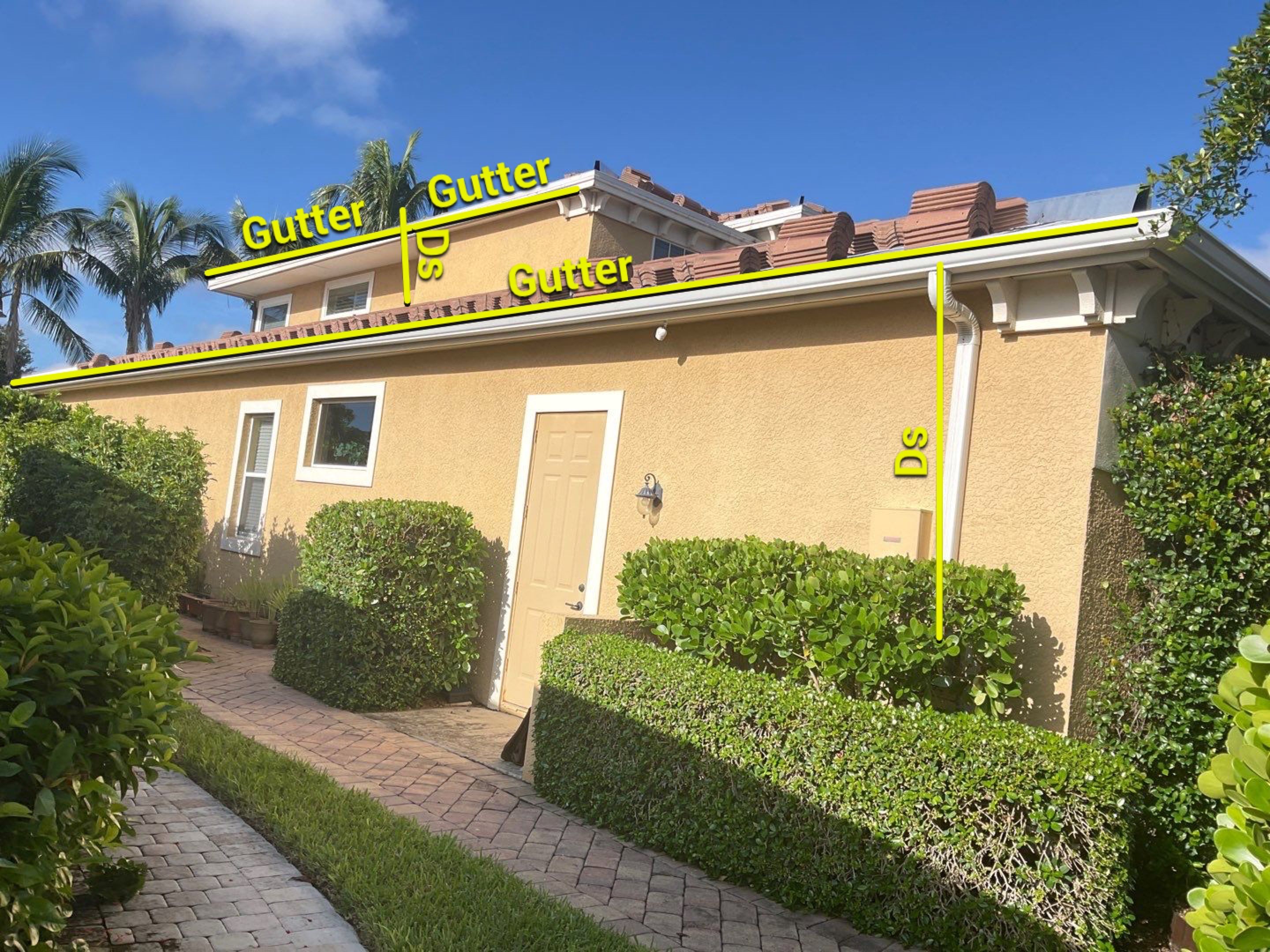 6 Inch Seamless Gutters using White Gutters and Downspouts in Fort Myers FL by Gutter Professors