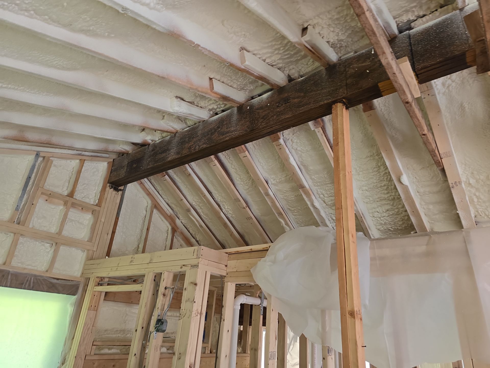Attic Insulation using Closed Cell Spray Foam by NYS Foam & Energy