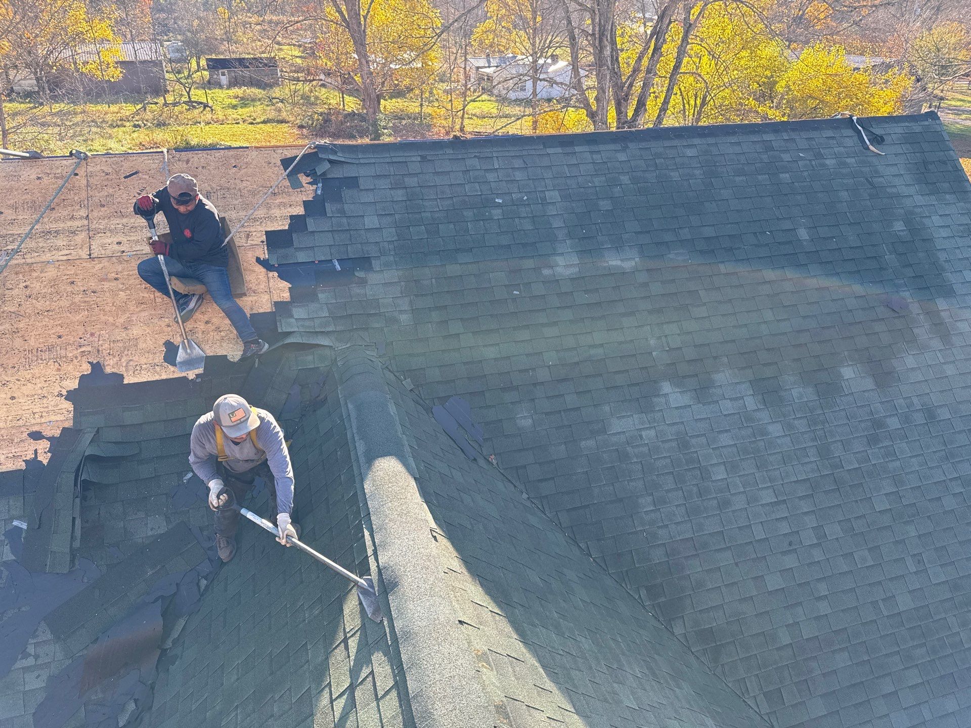 Residential Roofing Installation using Timberline HDZ Shingles - Williamsburg Slate by RoofX 