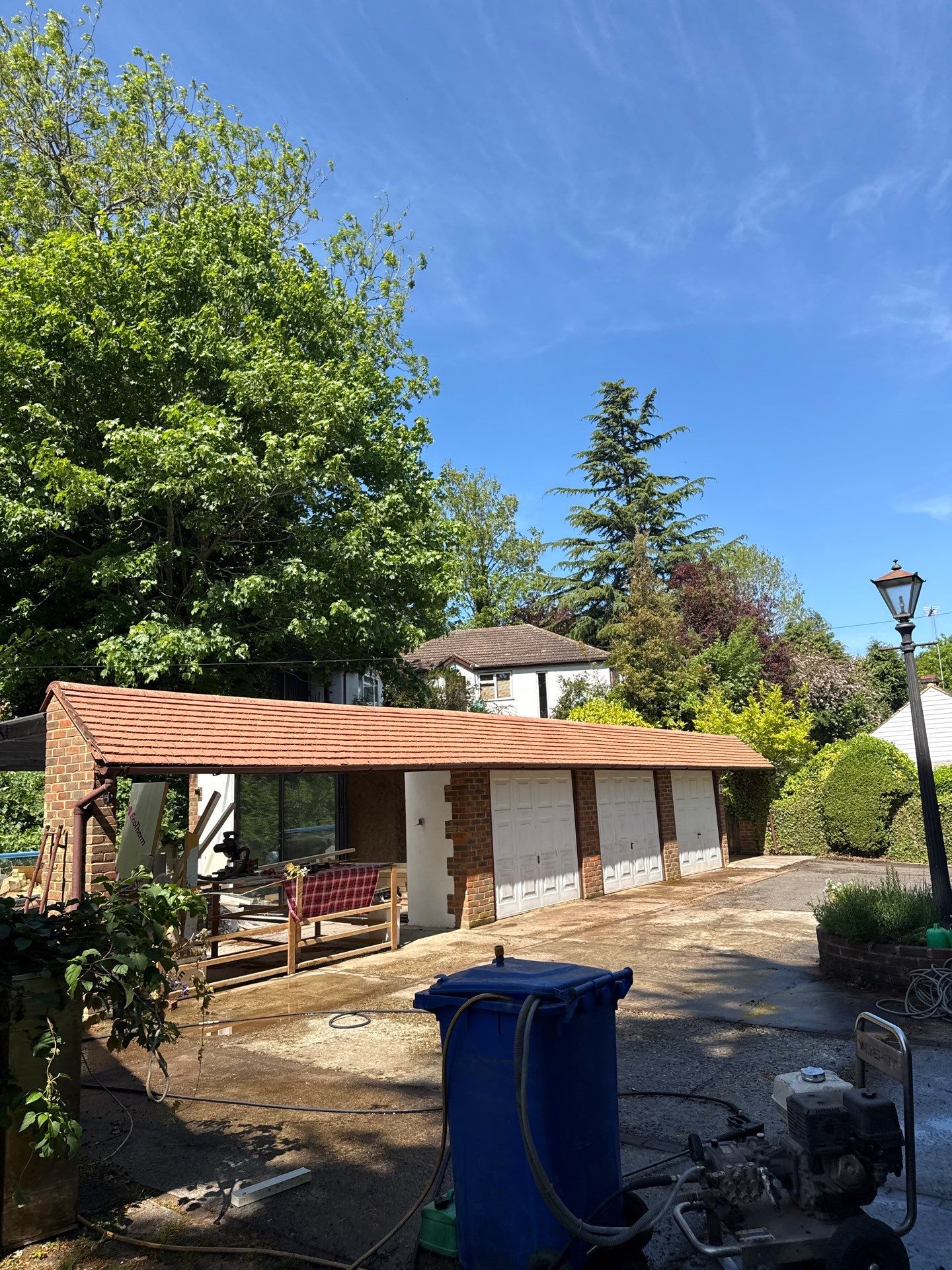 Roof Clean - Biocide Treatment using Honda 15lpm Low Pressure Washing Machine by Ges Exterior Cleaning ltd