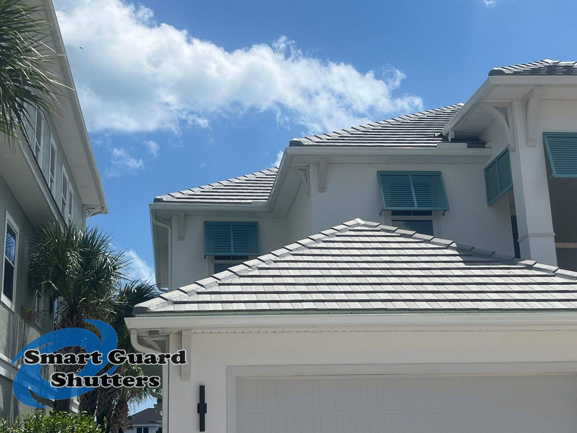 Decorative Bahamas in Pastel Turquoise by Smart Guard Shutters