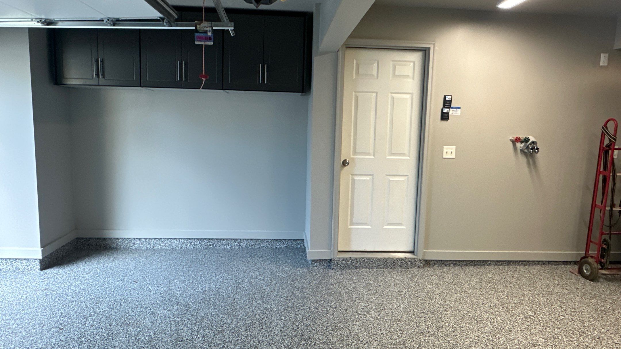 David M. took his garage up a notch with Brand new cabinets and an amazing floor by Banner Garage