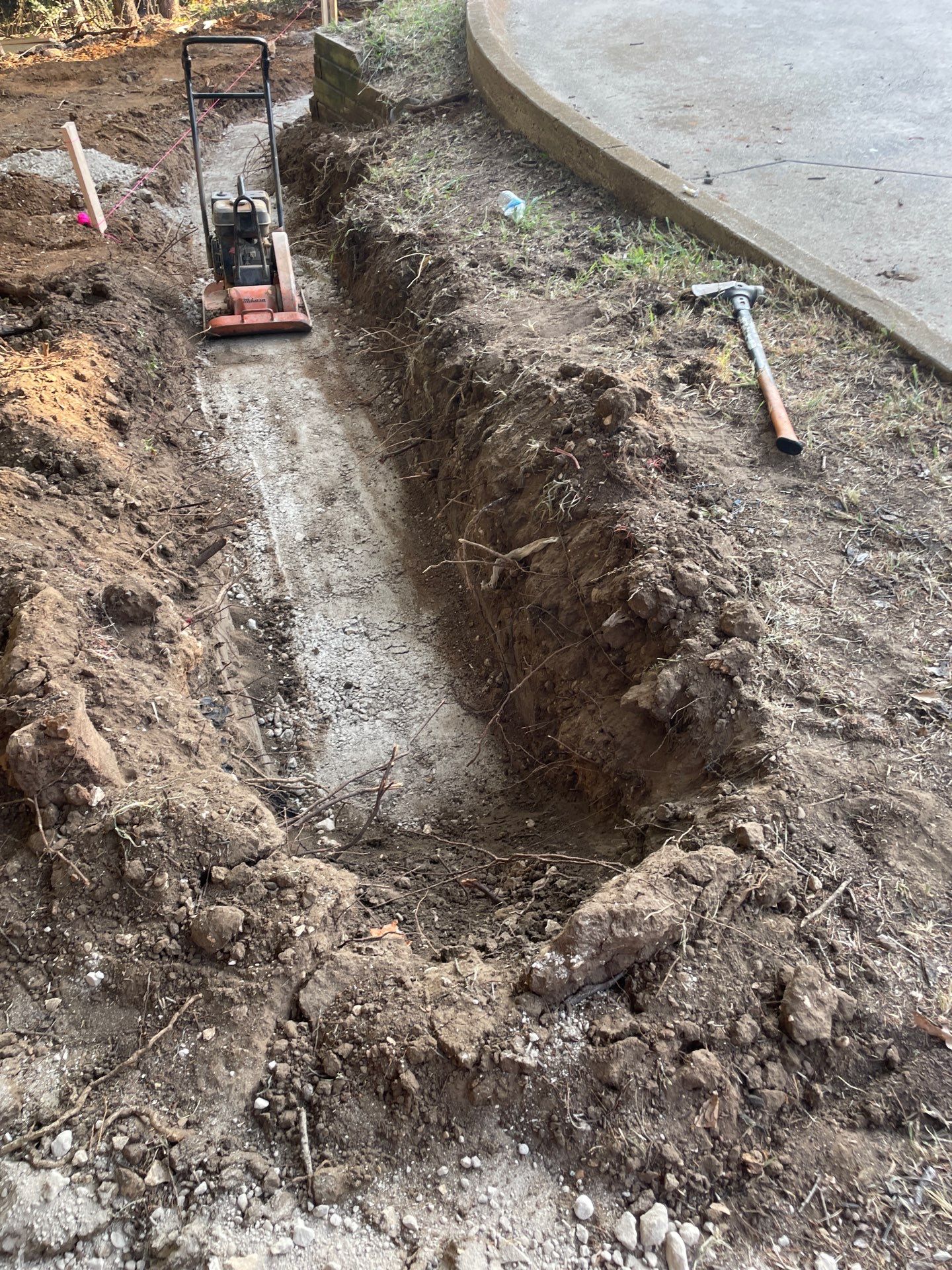 In Progress Retaining Wall Project by Peterson’s