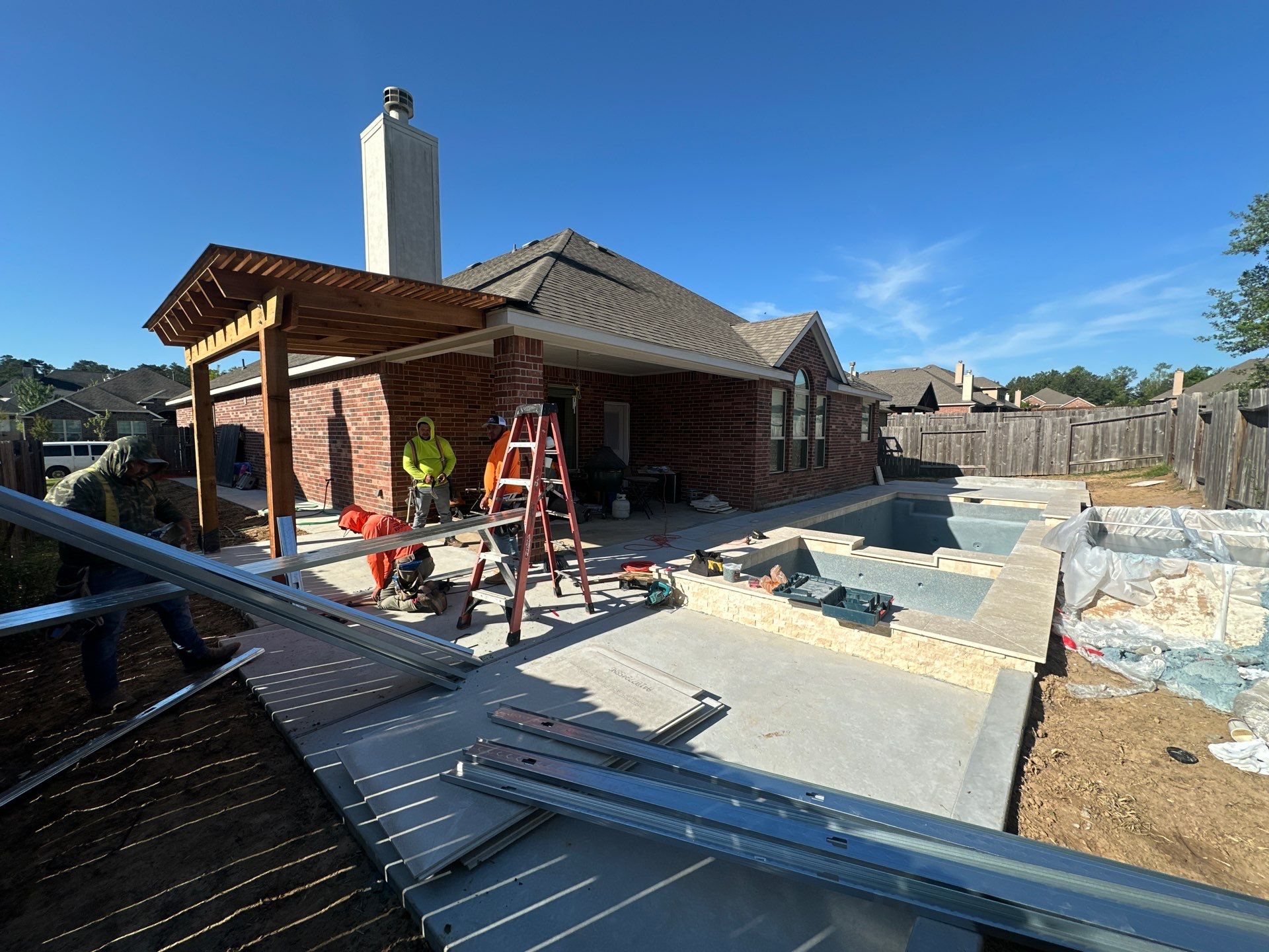 Pergola and Summer Kitchen in Conroe, TX by SophAlx LLC