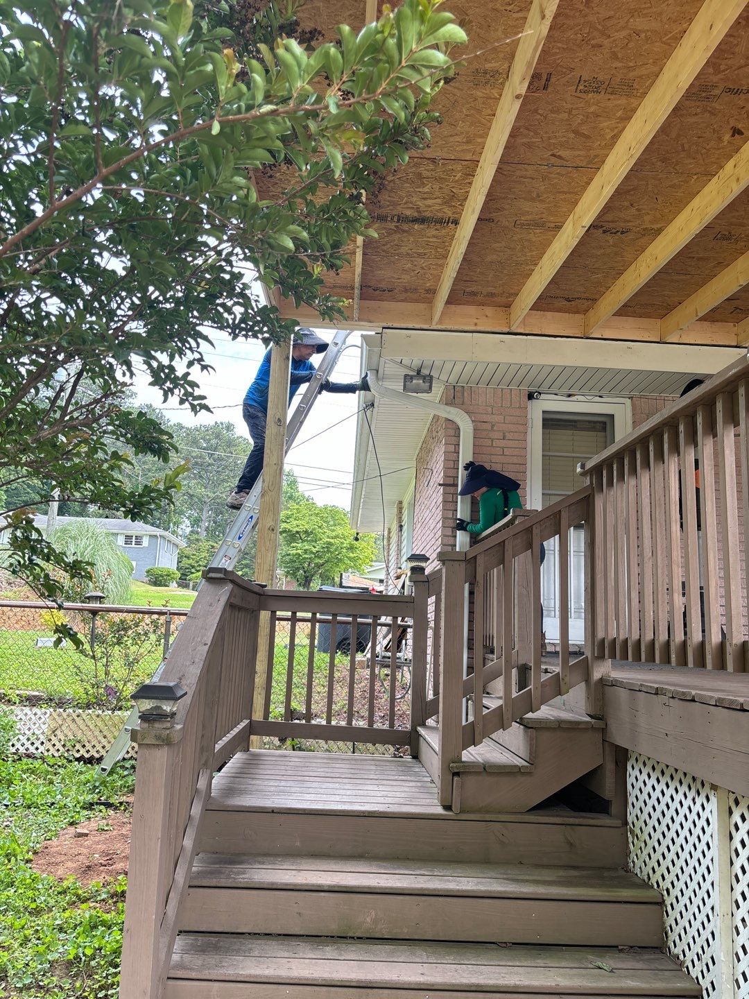 Cover porch by Deerfield Roofing LLC