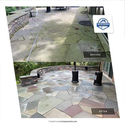 Bluestone patio cleaning