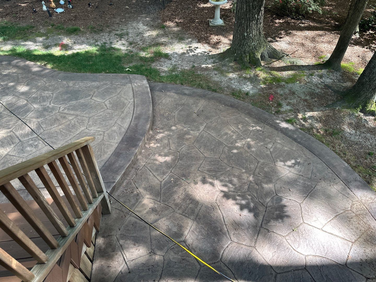 Stamped Concrete and Weathered Deck by DuraSeal