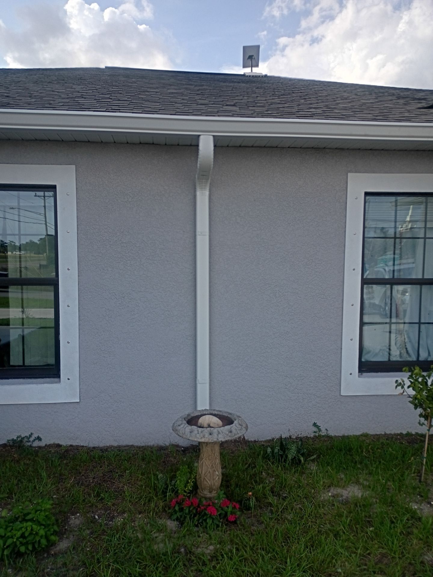 Seamless Aluminum Gutter Installation using K-Style Seamless Gutters in Cape Coral FL by Gutter Professors