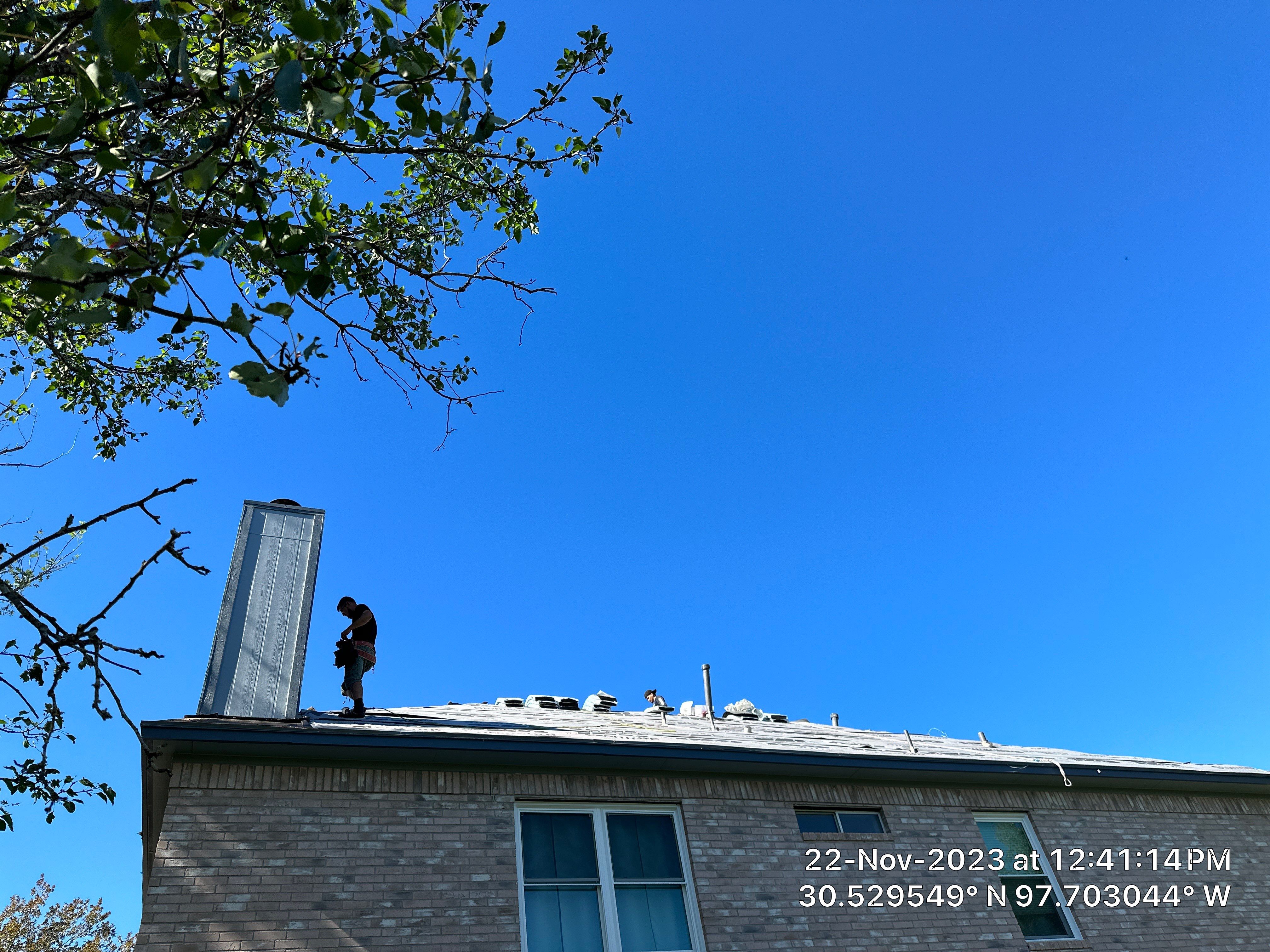 Architectural Shingle Roof Replacement and Decking Repair in Round Rock by Caliber Restoration LLC