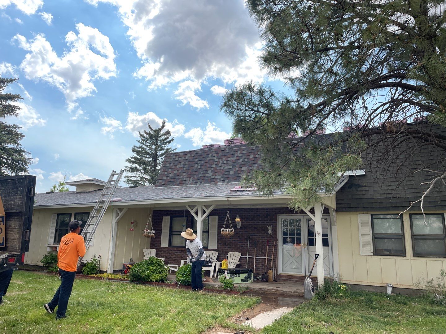 Architectural Shingle Roof Replacement with gutters and downspouts for Edgewood Home by Doyle Roof Masters Inc
