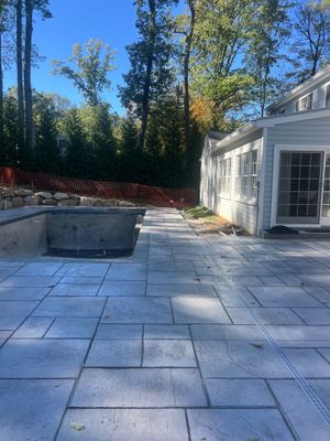Stamped Concrete Pool Deck