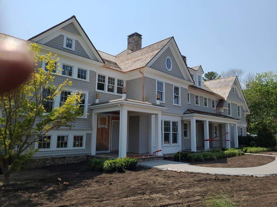 Gutter Installation using 6" Half Round Copper and Fiberglass Gutters in Duxbury, MA by Gutter Pro Enterprises