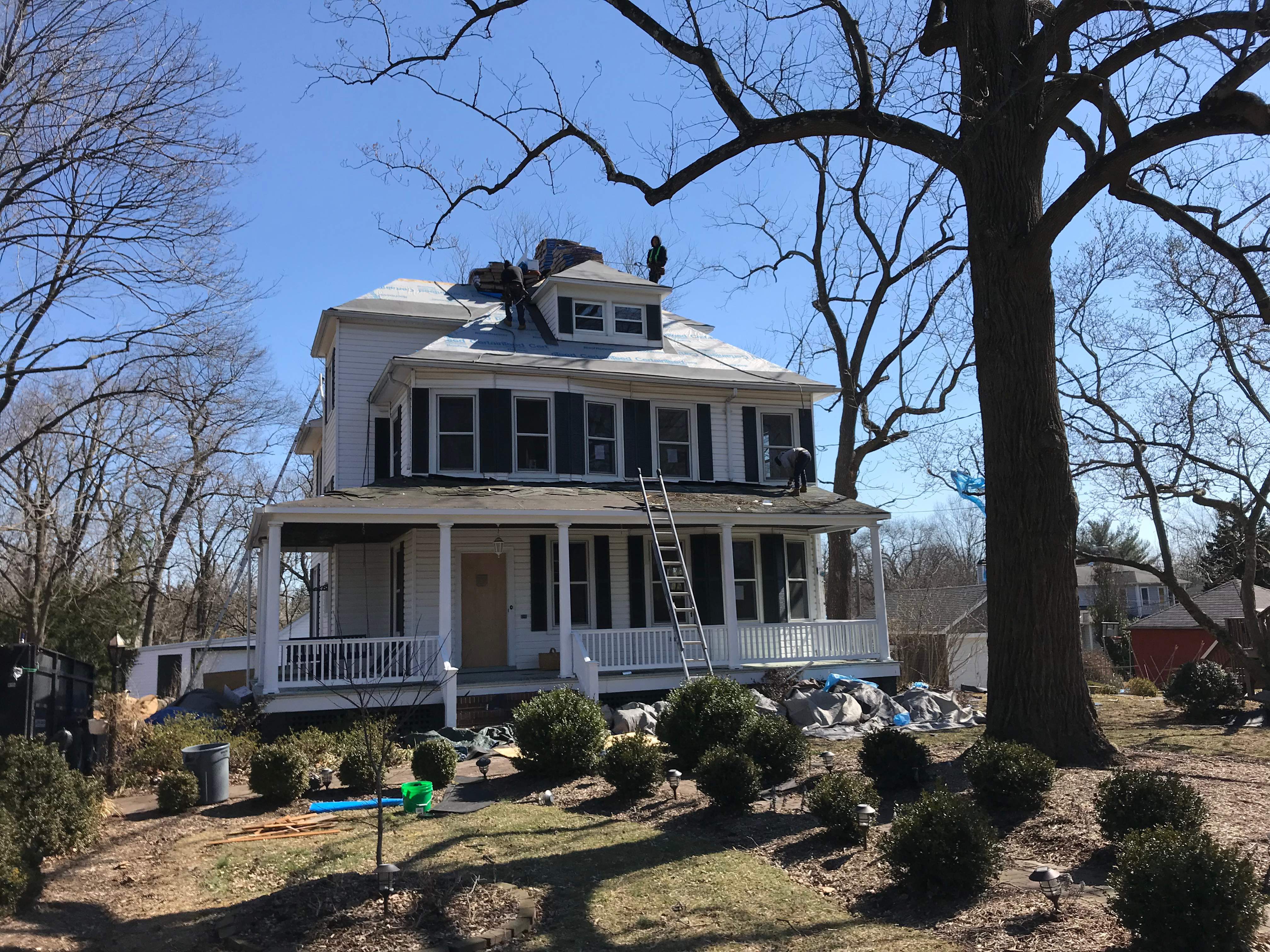 Residential Roofing Installation using Max Def Pewterwood by Alpha Design Services