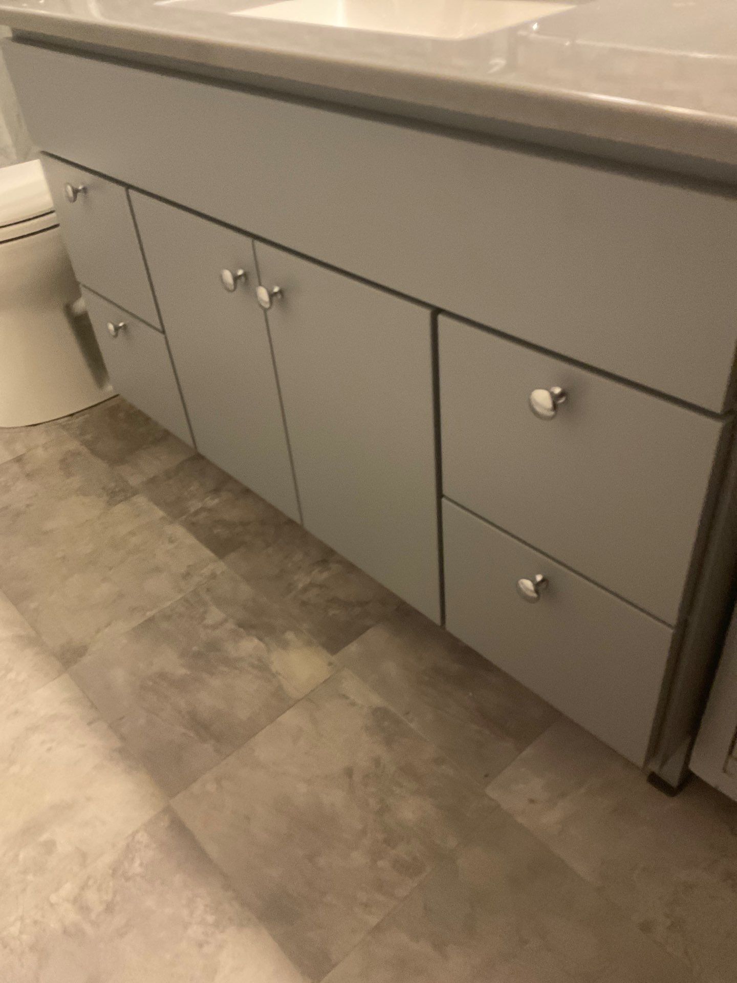 Phase II: Santorini White & Concrete Onyx by Rome Bath Remodeling