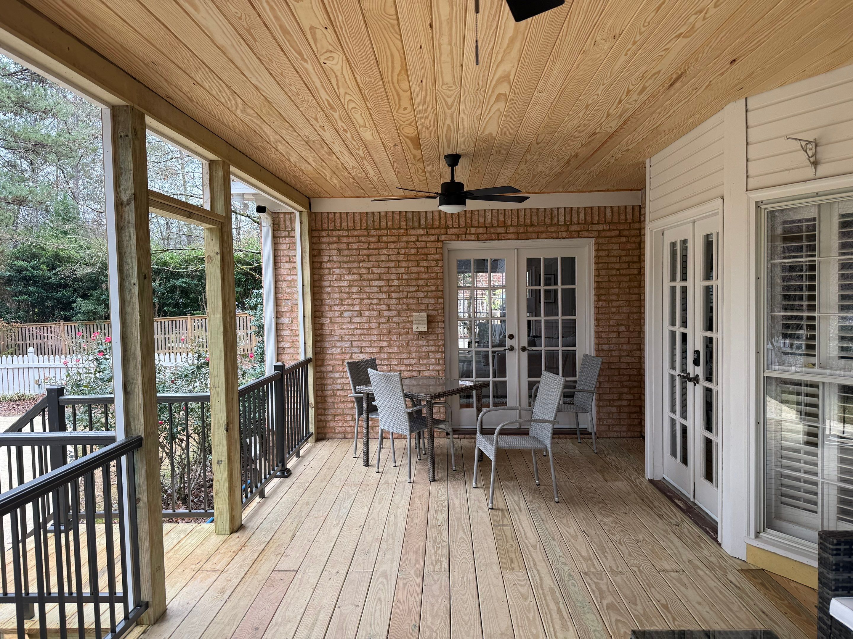 Custom Screened-In Porch and Multi-Level Deck Addition in Atlanta by Swift Home Renovations