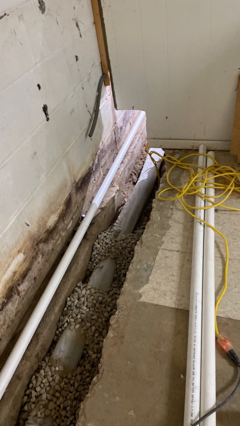 Interior Drain Tile Installation in Columbia Heights, MN by Waterproofing Northeast
