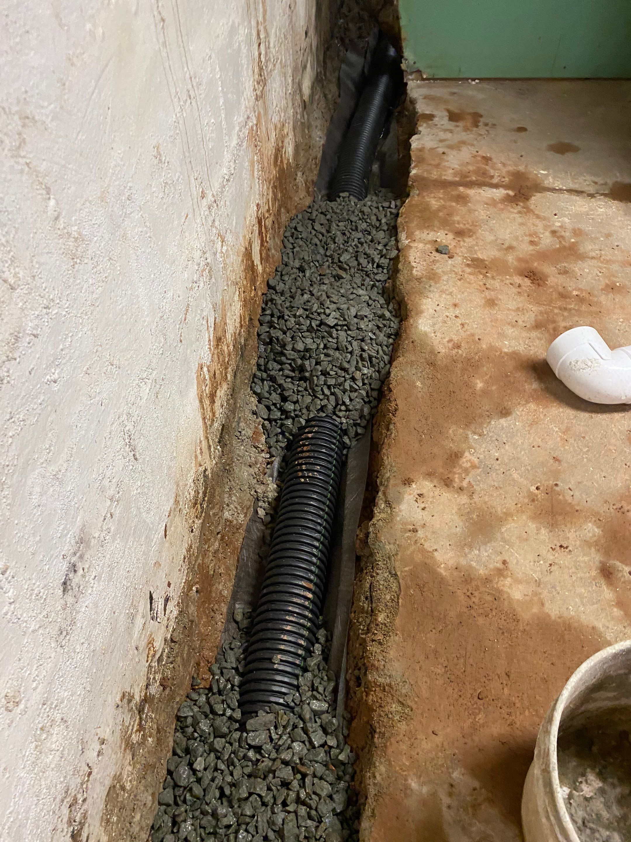 Interior French Drain Job in Bayonne, NJ by Pure Service Pro, LLC 