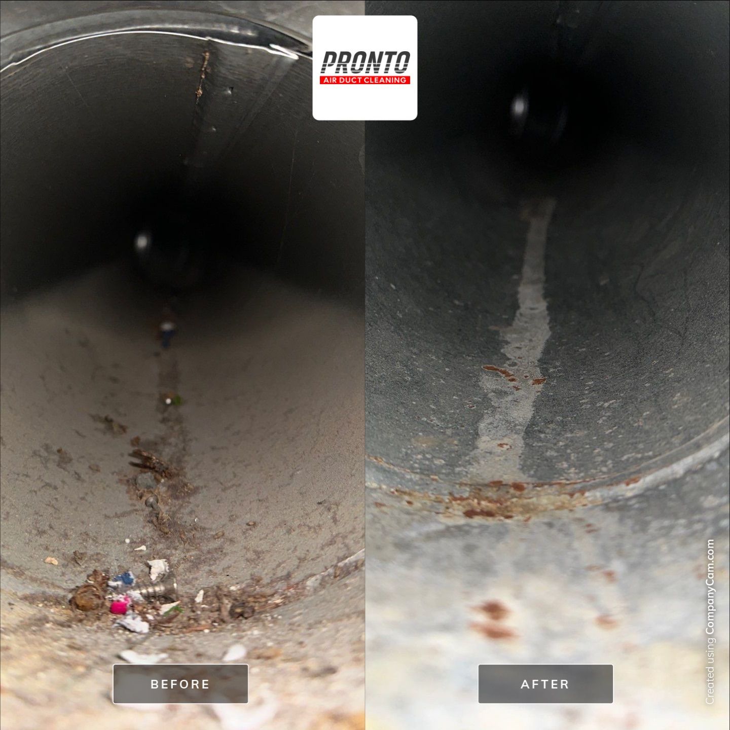Air duct cleaning using Commercial vaccum by Pronto Air Duct Cleaning