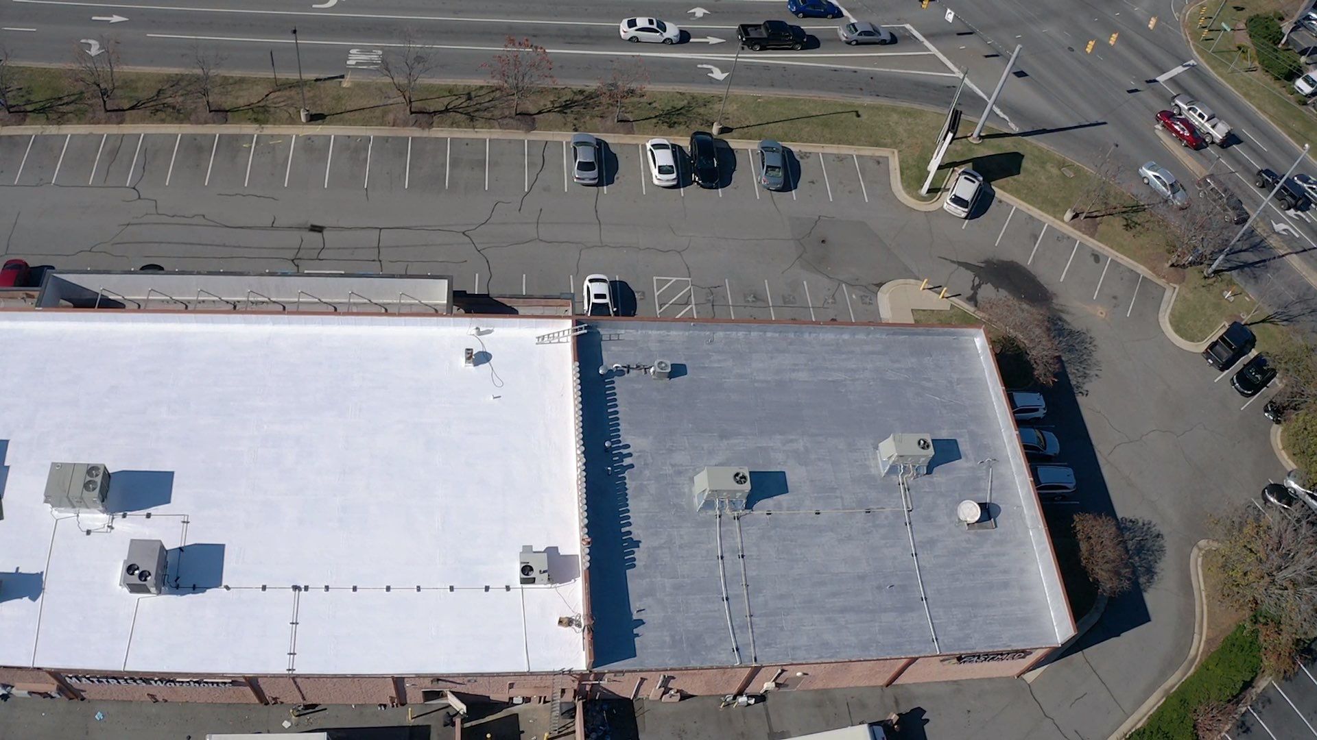 Commercial Coating using Poly Urerthane and Silicone Coating by Just In Time Roofing and Restoration