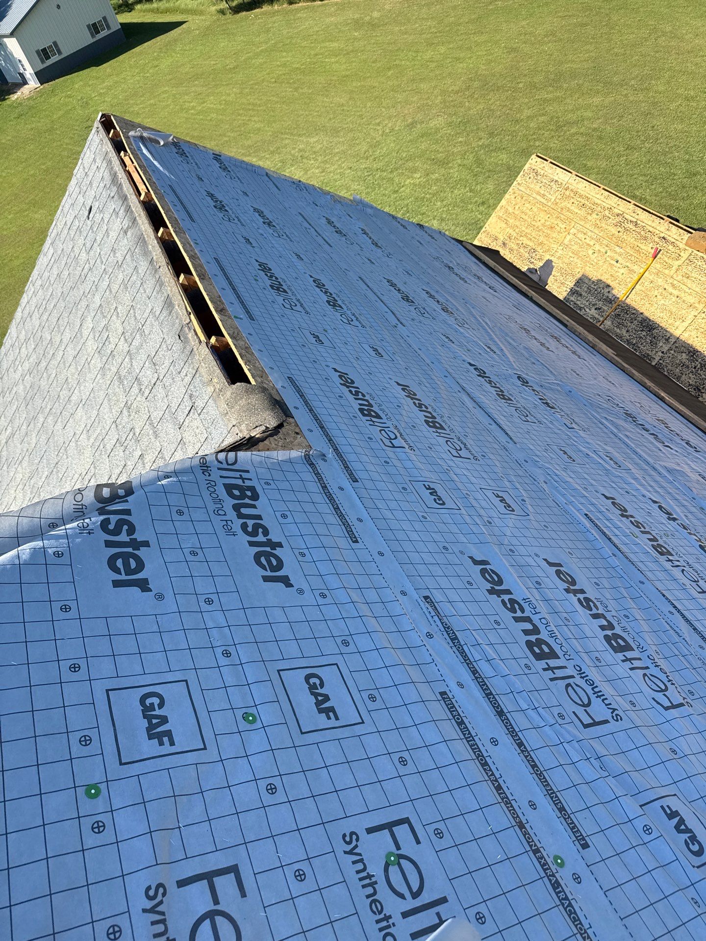 Residential Roofing Installation using GAF Timberline HDZ Oyster Grey by Rainstoppers Roofing