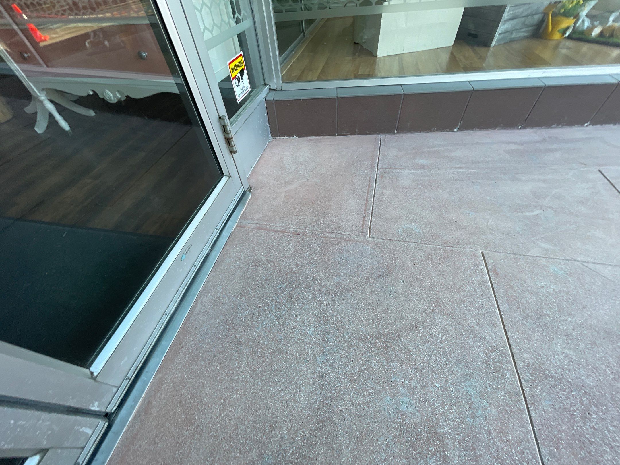 Commercial Floor Transformation using Slate Stone by Croc Coatings, LLC