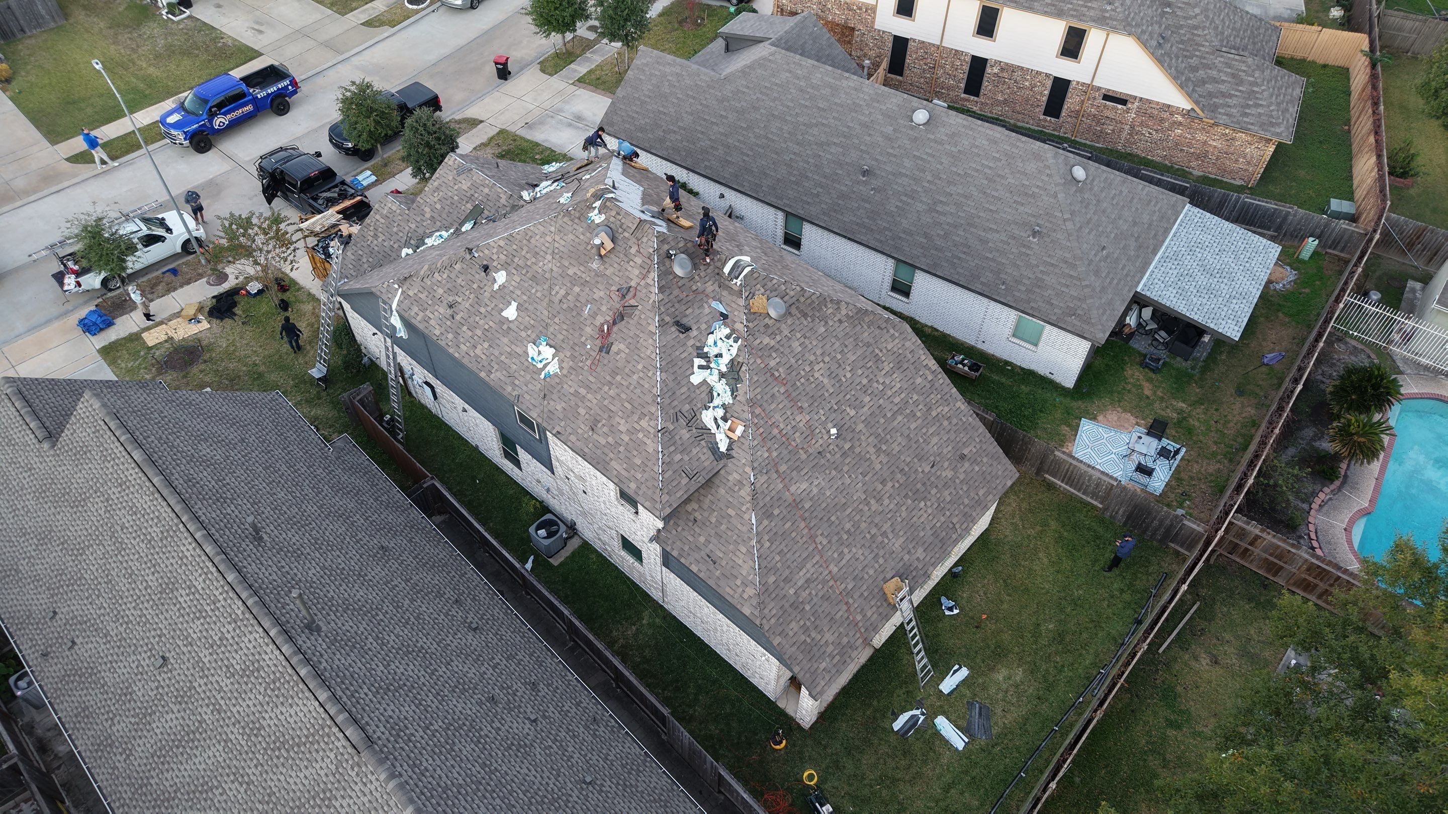 Roof Replacement Project in Houston by Roofing Technologies Unlimited