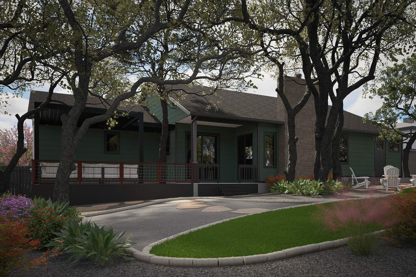 3D Landscape Design Render | Green Springs Valley, San Antonio TX by Hole In One Lawns, LLC
