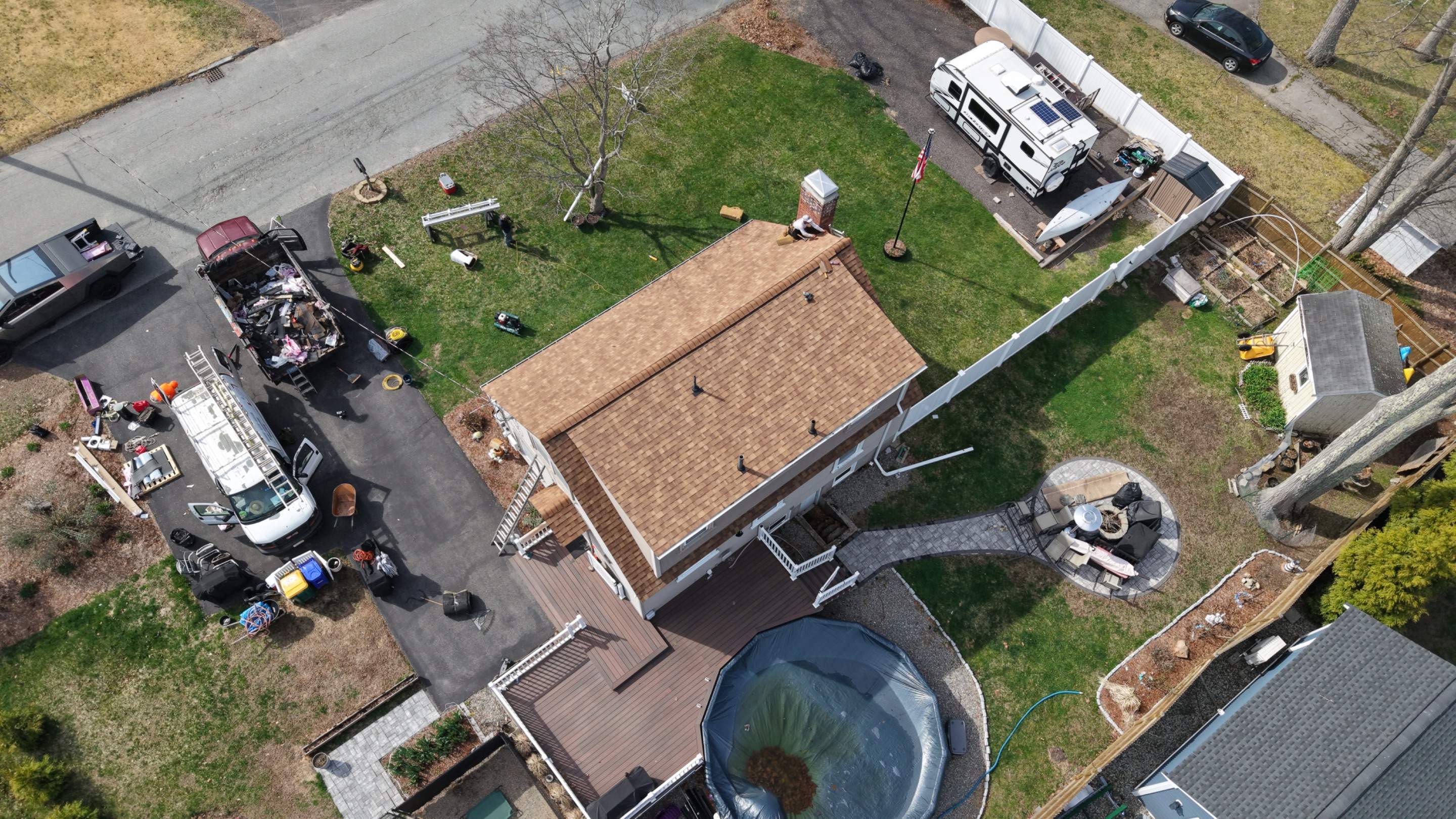Solar Panel Removal & Full Roof Replacement – Owens Corning Duration, Desert Tan by JOHNNYS PRO
