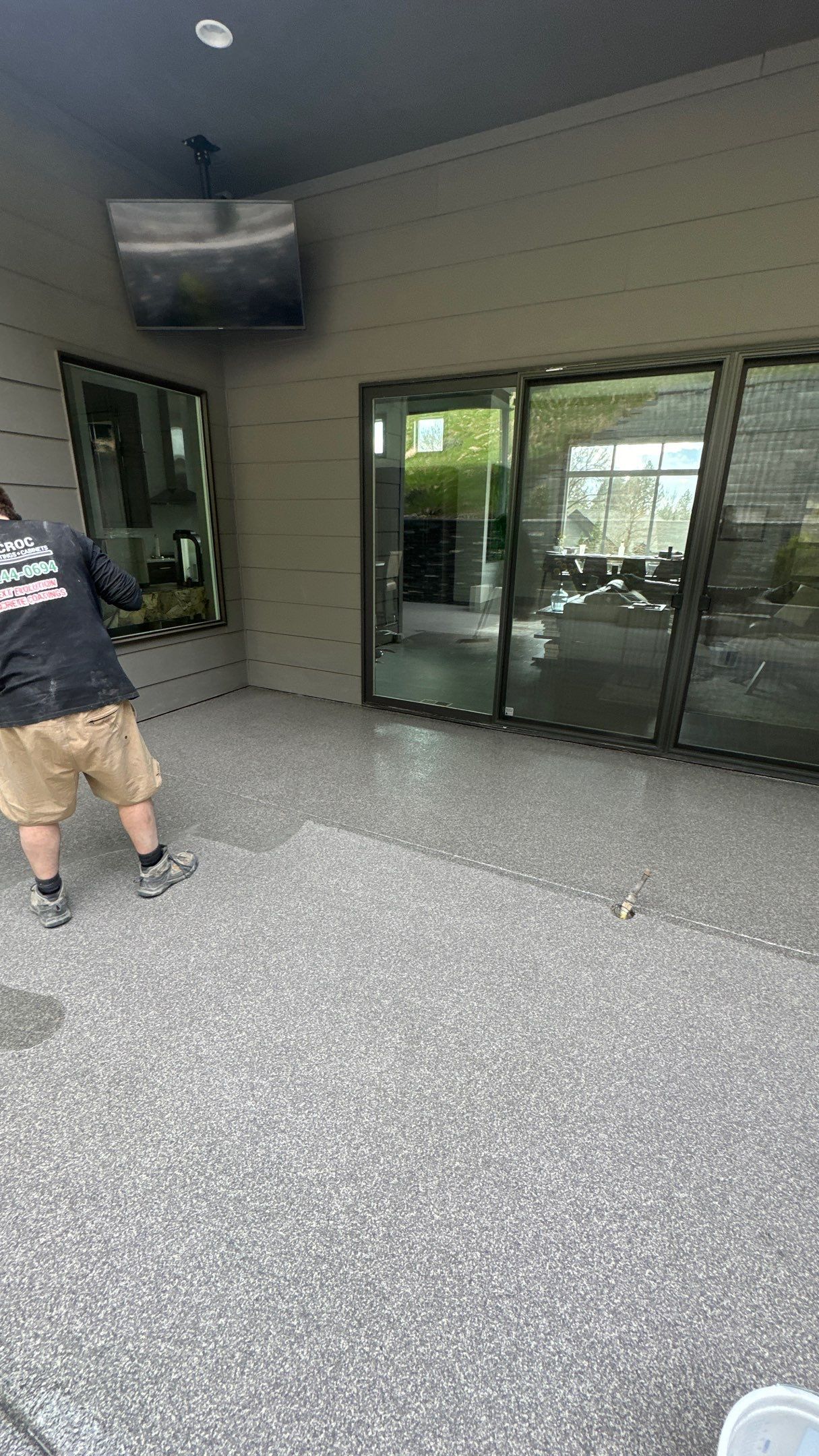 Patio Transformation using Greystone 1/8" by Croc Coatings, LLC