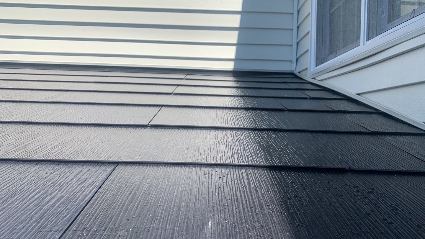 Tesla Solar Roof Replacement using Tesla Solar Roof V3 tiles by American Home Contractors