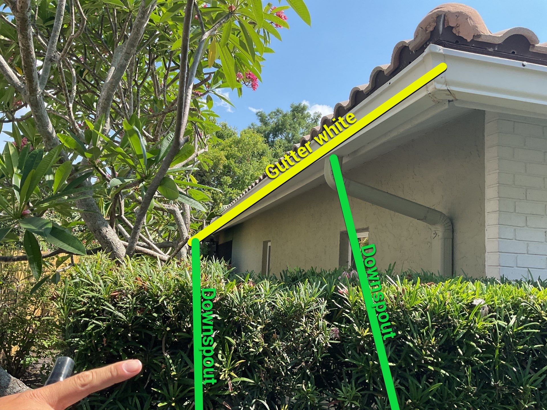 White Gutter Installation in Sarasota FL by Gutter Professors