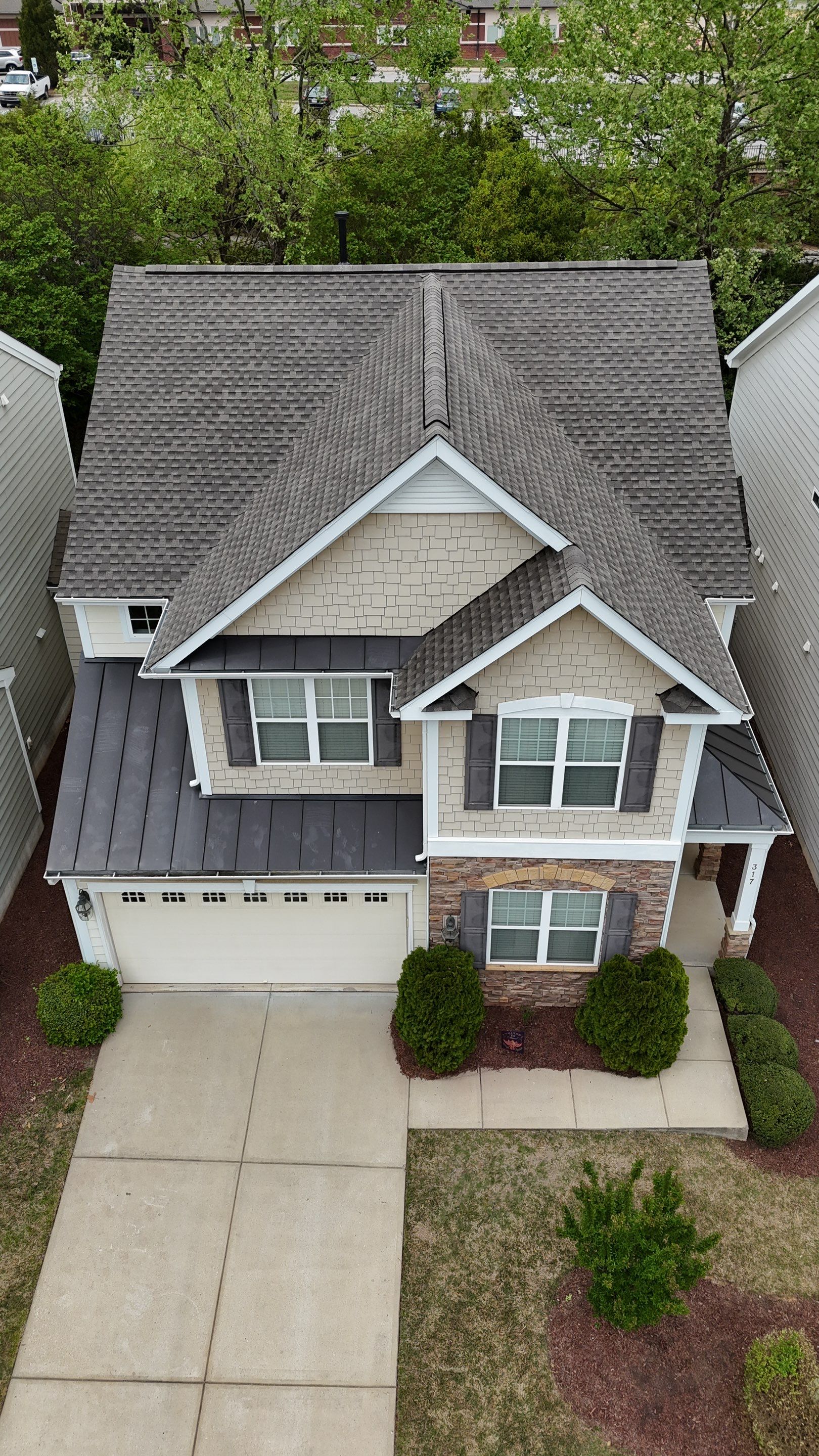 GAF Timberline HDZ Weathered Wood - New standing seam metal roof by Pro Performance Roofing