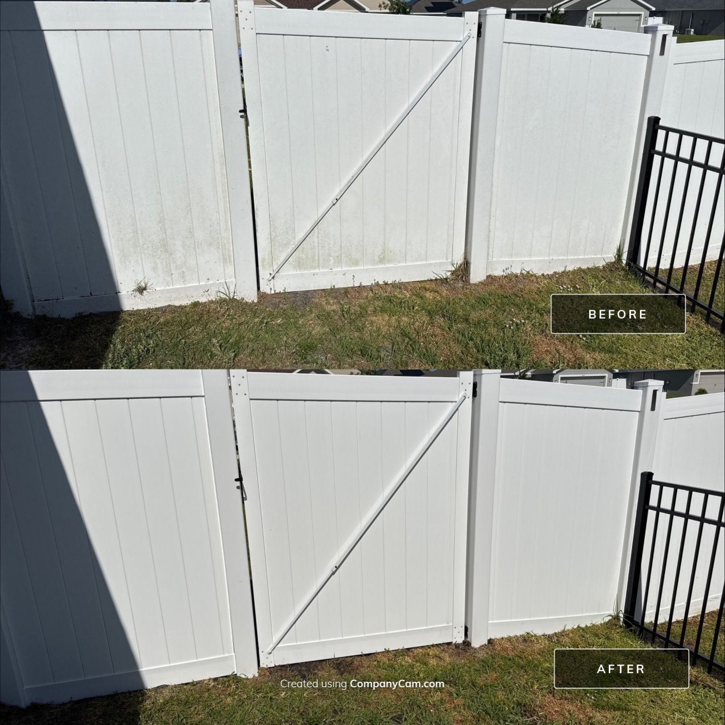 Vinyl Fence Cleaning | Jackson Crossing Community | Palmetto, FL by Sunshine AquaWash