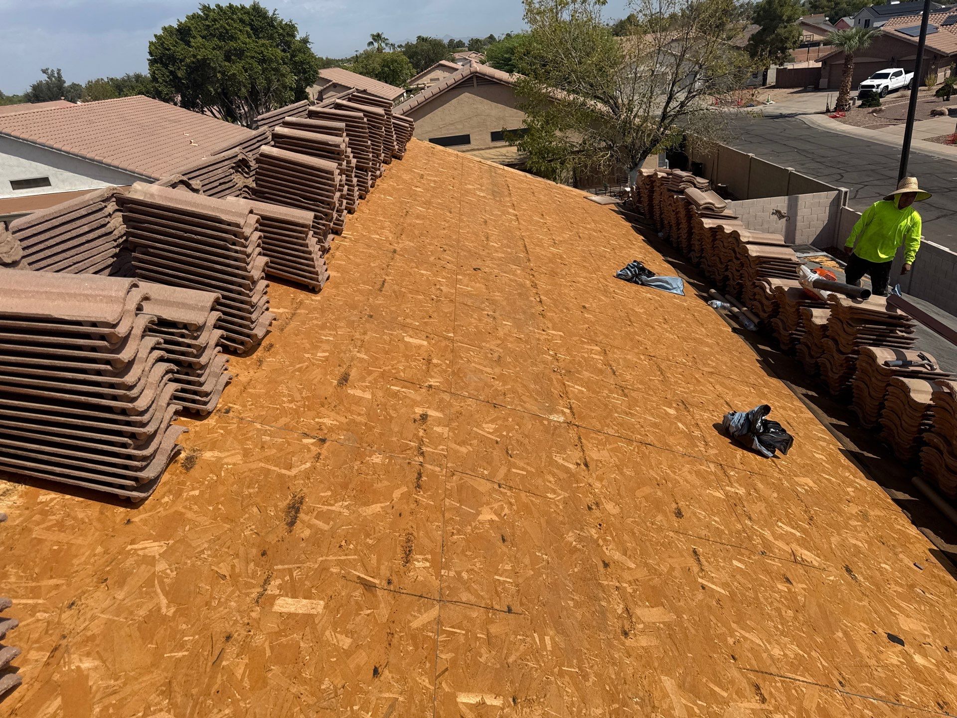 Tile Roof Underlayment Replacement and Structural Repair in Gilbert by APM Builders LLC