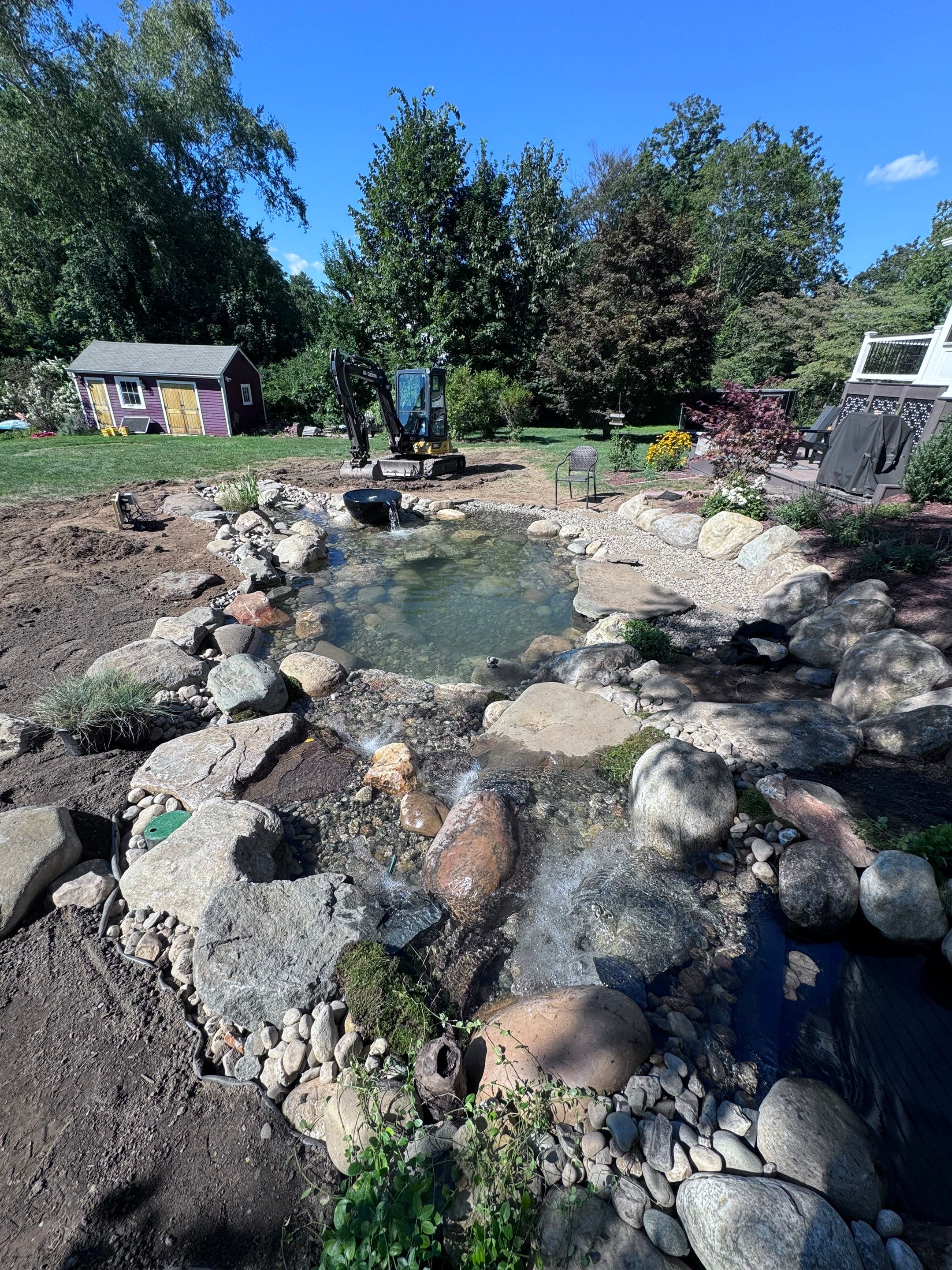 NEW 13’x18’x3' koi pond with 8' waterfall and lots of extra features by Wicked Water Gardens
