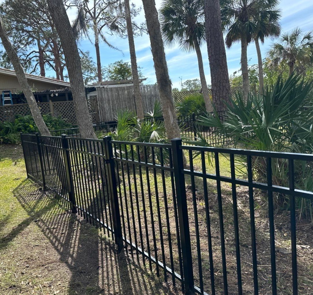 Aluminum Fence Installation using Black 3 Rail Aluminum Fence by Asap fence and gates, LLC