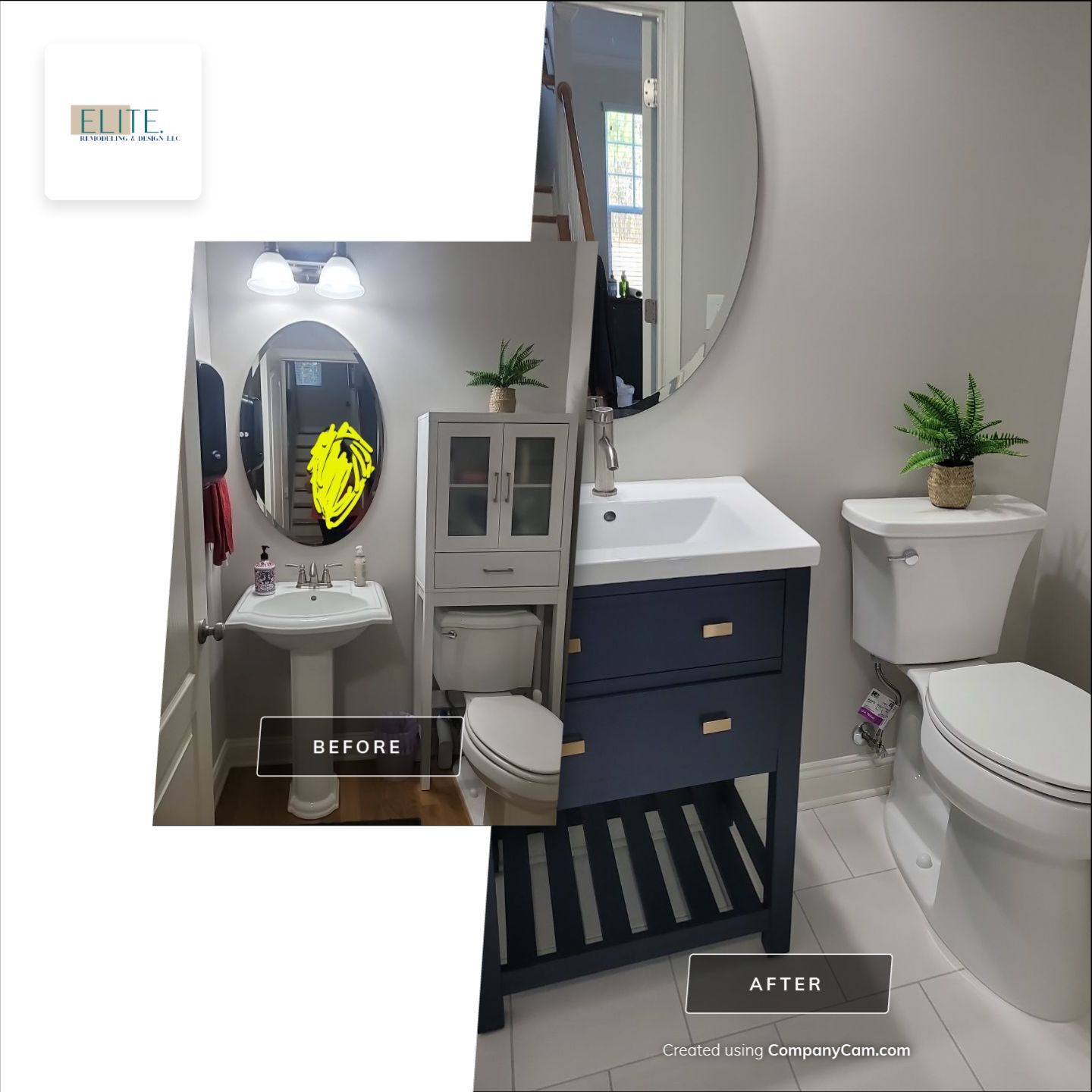 A Pathway to Possibility – Turning a Half Bath into a Full Retreat in Holly Springs by Elite Remodeling and Design LLC